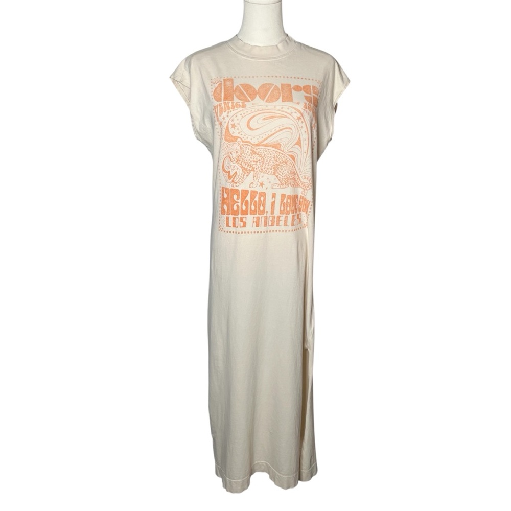 Free People x Daydreamer The Door Hello I Love You Maxi Tee Dress Size XS RARE - Picture 4 of 13